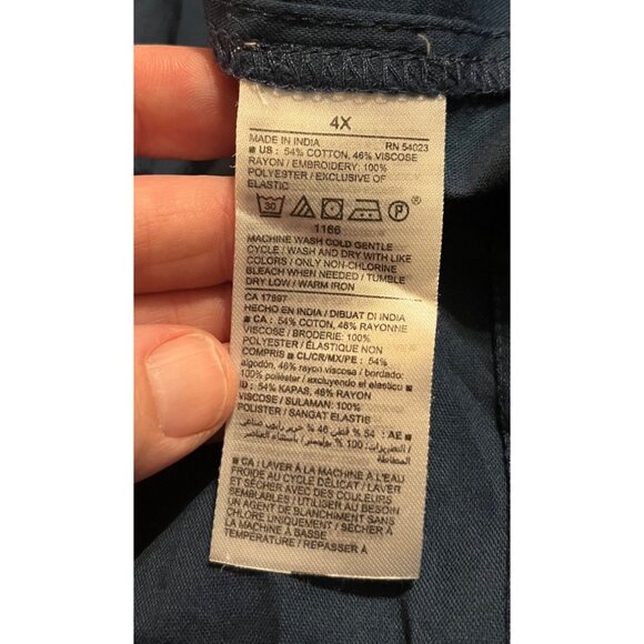New Old Navy Waist-Defined Embroidered Long-Sleeve Midi  Cottagecore Dress 4X - Picture 6 of 16